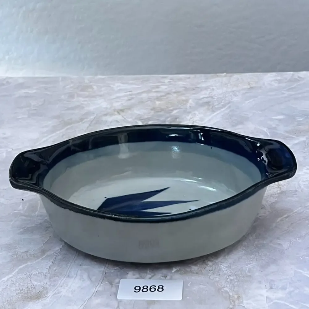 Vintage Handmade Clay Oven Baking Dish 9.5